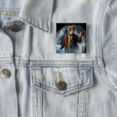 Badge Carré 5 Cm BILBO BAGGINS™ Avec Bague (En situation)