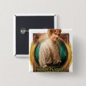 Badge Carré 5 Cm BILBO BAGGINS™ Caractère avec nom (Devant & derrière)