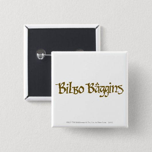 Badge Carré 5 Cm BILBO BAGGINS™ Solide (Devant & derrière)