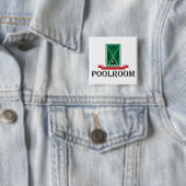Badge Carré 5 Cm Billard Classique 8 Ball (En situation)