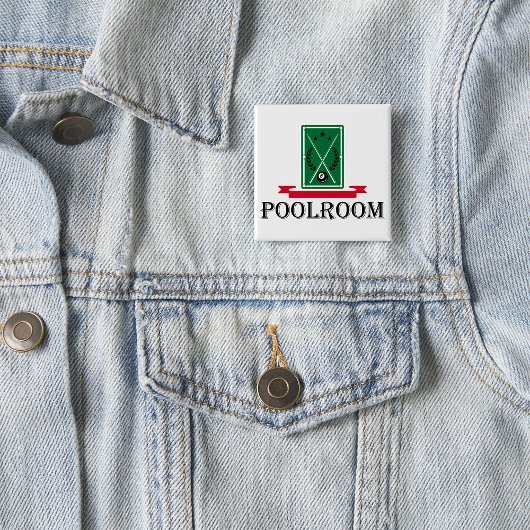 Badge Carré 5 Cm Billard Classique 8 Ball