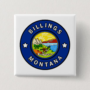 Badge Carré 5 Cm Billings Montana