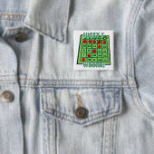 Badge Carré 5 Cm Bingo Button Lucky Numéro 7 Bingo Gagnant! (En situation)