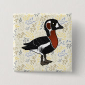Badge Carré 5 Cm Birdorable Red-breasted Goose (Devant)
