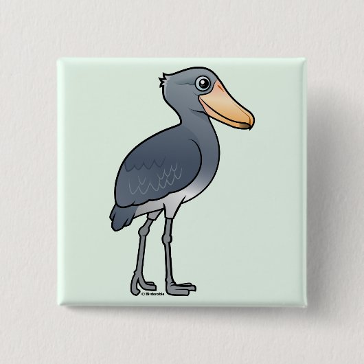 Badge Carré 5 Cm Birdorable Shoebill (Devant)