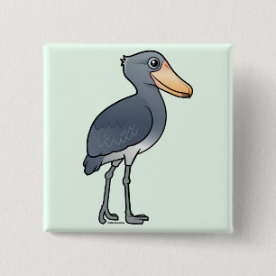 Badge Carré 5 Cm Birdorable Shoebill