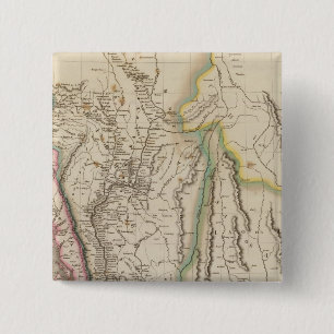 Badge Carré 5 Cm Birmah, Anam, Siam, Thaïlande