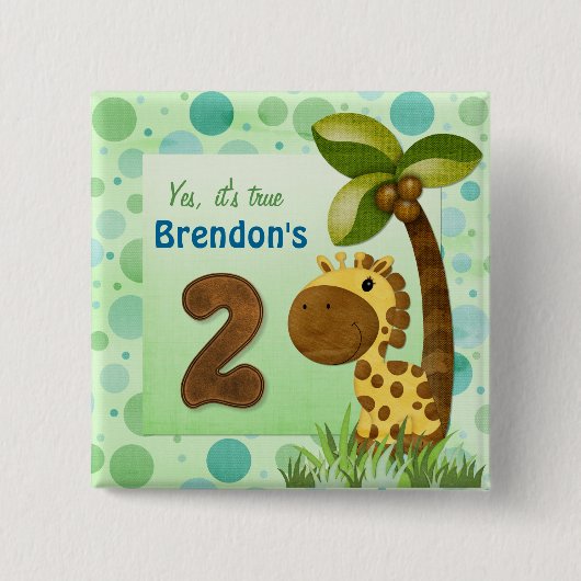 Badge Carré 5 Cm Birthday Tots (Devant)