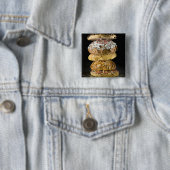 Badge Carré 5 Cm Biscuits dans une pile (En situation)