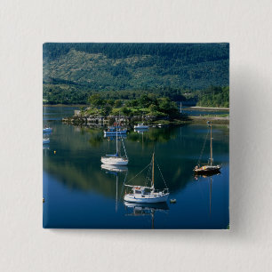 Badge Carré 5 Cm Bishops Bay, Loch Leven, Ballachullish,