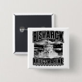 Badge Carré 5 Cm Bismarck (Devant & derrière)