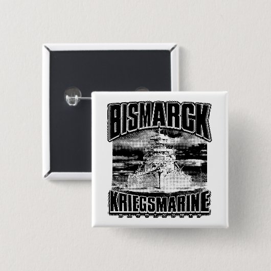 Badge Carré 5 Cm Bismarck (Devant & derrière)