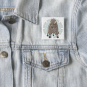 Badge Carré 5 Cm Bison classique (En situation)