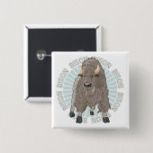 Badge Carré 5 Cm Bison classique (Devant & derrière)