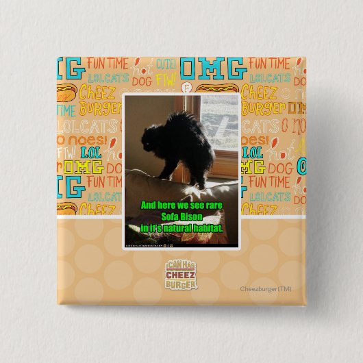 Badge Carré 5 Cm Bison de sofa (Devant)