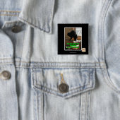 Badge Carré 5 Cm Bison de sofa (En situation)