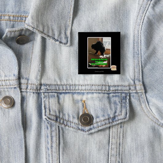 Badge Carré 5 Cm Bison de sofa (En situation)