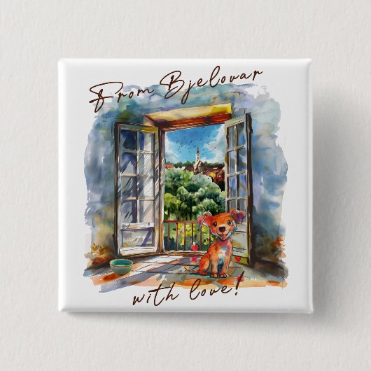 Badge Carré 5 Cm Bjelovar (Devant)