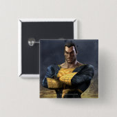 Badge Carré 5 Cm Black Adam (Devant & derrière)