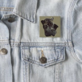 Badge Carré 5 Cm Black Jaguar (En situation)