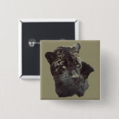Badge Carré 5 Cm Black Jaguar (Devant & derrière)