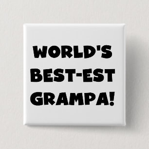 Badge Carré 5 Cm Black Text Les meilleurs t-shirts Grampa du monde