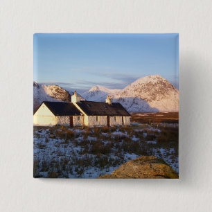 Badge Carré 5 Cm Blackrock Cottage, Glencoe, Highlands, Écosse