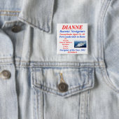 Badge Carré 5 Cm blanc nommé de navigateur d'étiquette (En situation)