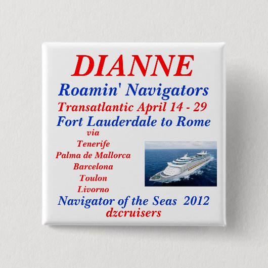 Badge Carré 5 Cm blanc nommé de navigateur d'étiquette (Devant)