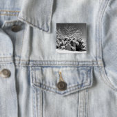 Badge Carré 5 Cm Blessure d'hiver B+W (En situation)
