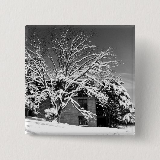 Badge Carré 5 Cm Blessure d'hiver B+W (Devant)