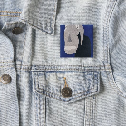 Badge Carré 5 Cm Bleu (En situation)