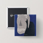 Badge Carré 5 Cm Bleu (Devant & derrière)