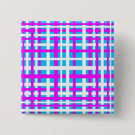 Badge Carré 5 Cm Bleu clair rose blanc (Devant)