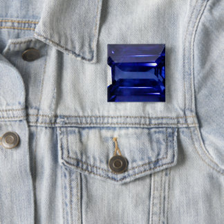Badge Carré 5 Cm Bleu saphir