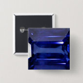 Badge Carré 5 Cm Bleu saphir (Devant & derrière)