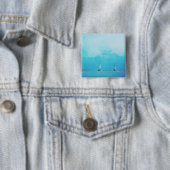 Badge Carré 5 Cm bleu voile (En situation)