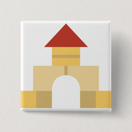 Badge Carré 5 Cm blocs de construction (Devant)