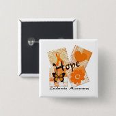 Badge Carré 5 Cm Blocs d'espoir (Devant & derrière)