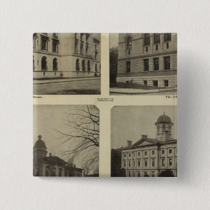 Badge Carré 5 Cm Blocs principaux, Portland (Oregon)