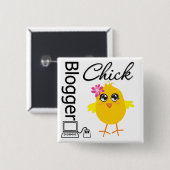 Badge Carré 5 Cm Blogger Chick (Devant & derrière)