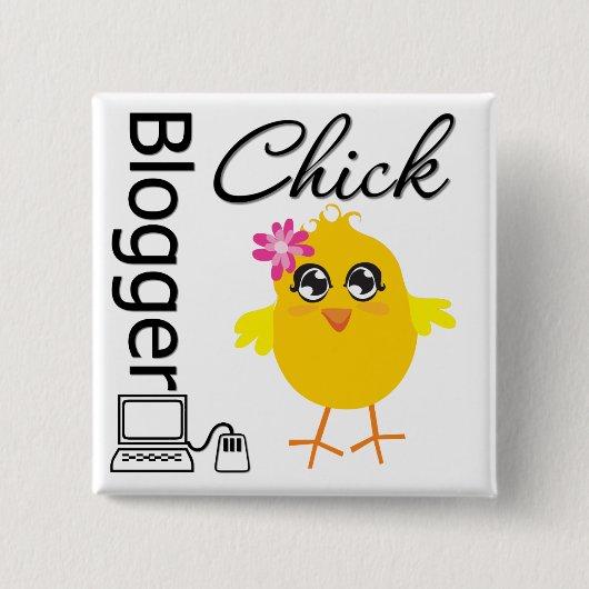 Badge Carré 5 Cm Blogger Chick (Devant)