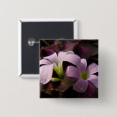 Badge Carré 5 Cm Blossoms Oxalis violets (Devant & derrière)