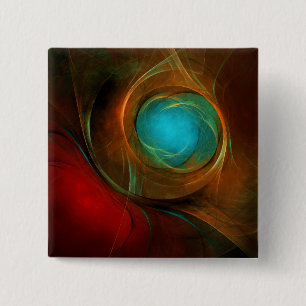 Badge Carré 5 Cm Blue Eye Moderne Abstrait Art Cool Motif #16