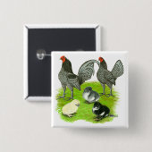 Badge Carré 5 Cm Blue Game Family (Devant & derrière)