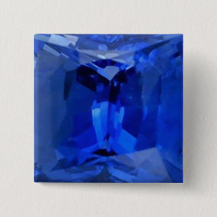 Badge Carré 5 Cm Blue Sapphire 1