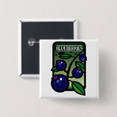Badge Carré 5 Cm Blueberges (Devant & derrière)