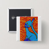 Badge Carré 5 Cm BlueSiamese (Devant & derrière)