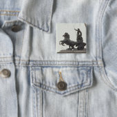 Badge Carré 5 Cm Boadicea, 1902 (En situation)
