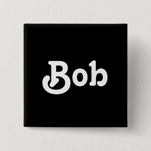 Badge Carré 5 Cm Bob bouton (Devant)